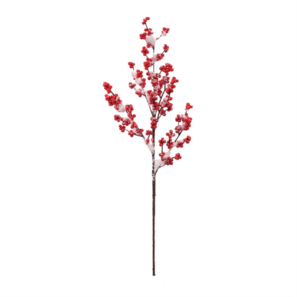 Snowy Red Berry Spray