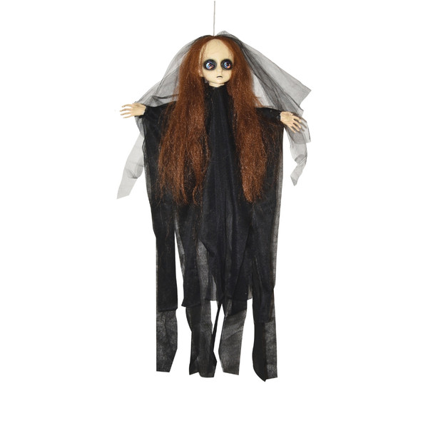Hanging Creepy Brown Hair Doll