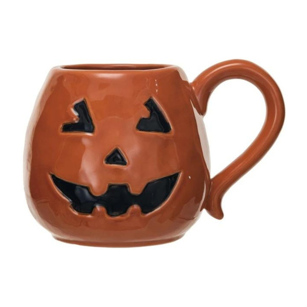 Stoneware Jack-O-Lantern Mug