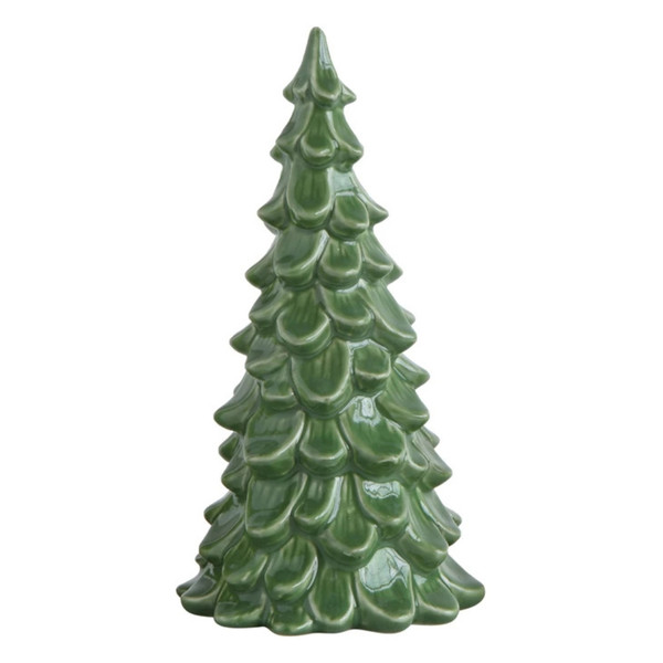 Large Stoneware Dark Green Tree