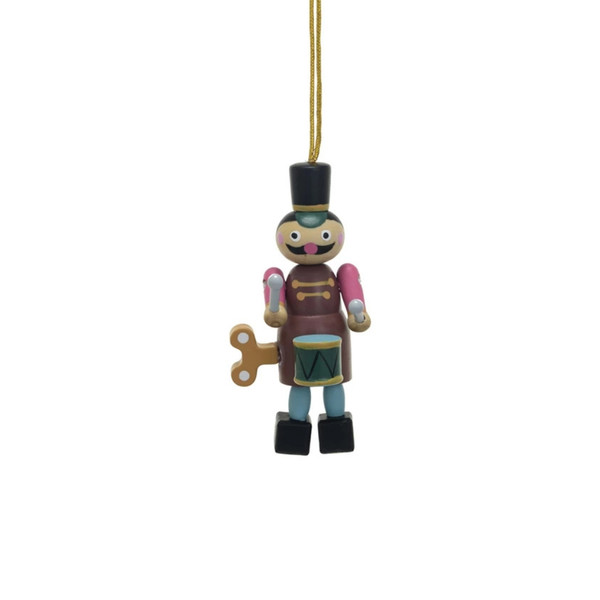 Wooden Drumming Soldier Toy Ornament