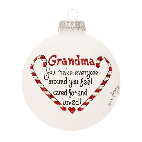 Heart Gifts By Teresa - Grandma Cared For Ornament