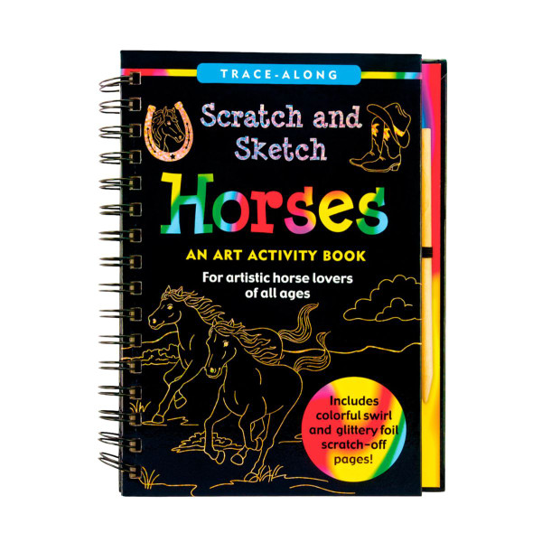 Horses Scratch and Sketch Art Activity Book