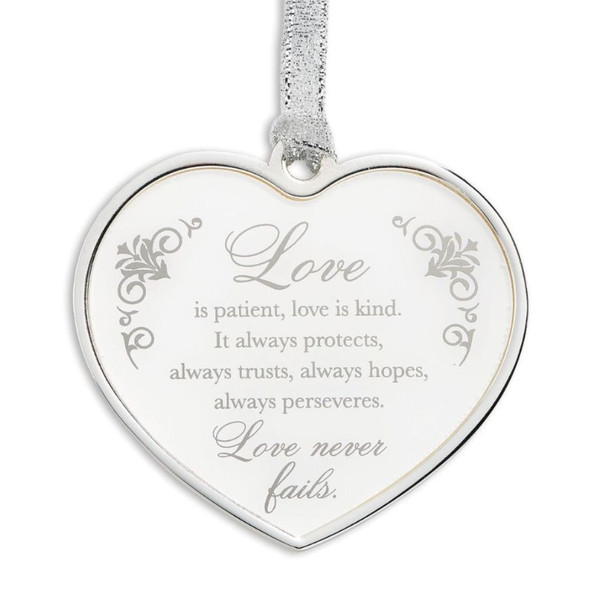 Love is Patient Heart Ornament - Gift Boxed