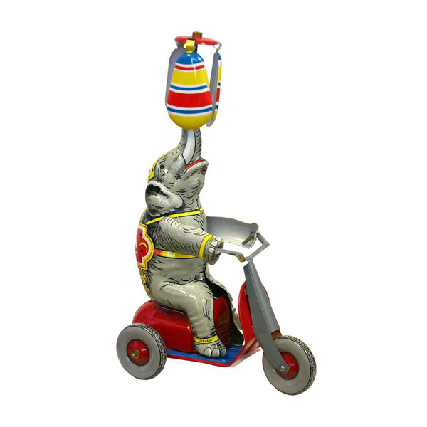 Tin Elephant on Scooter German Collectible