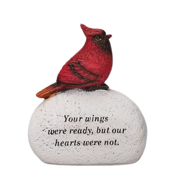 Cardinal on Stone - Wings Were Ready