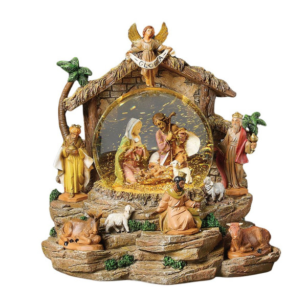 Nativity Swirl Musical Globe