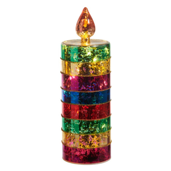9-inch lited glass candle