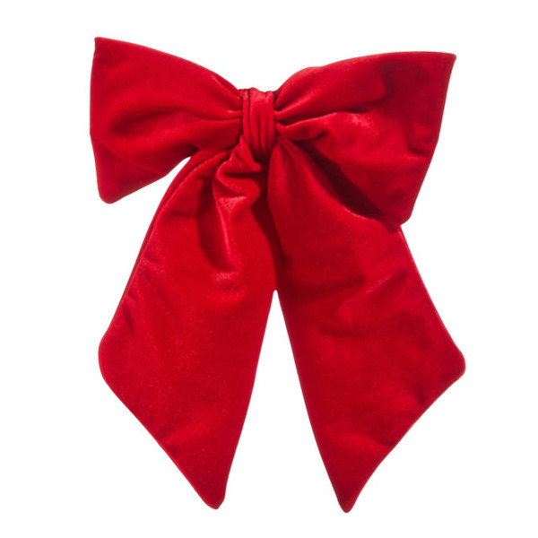 Red Velvet Bow Clip-On Ornament