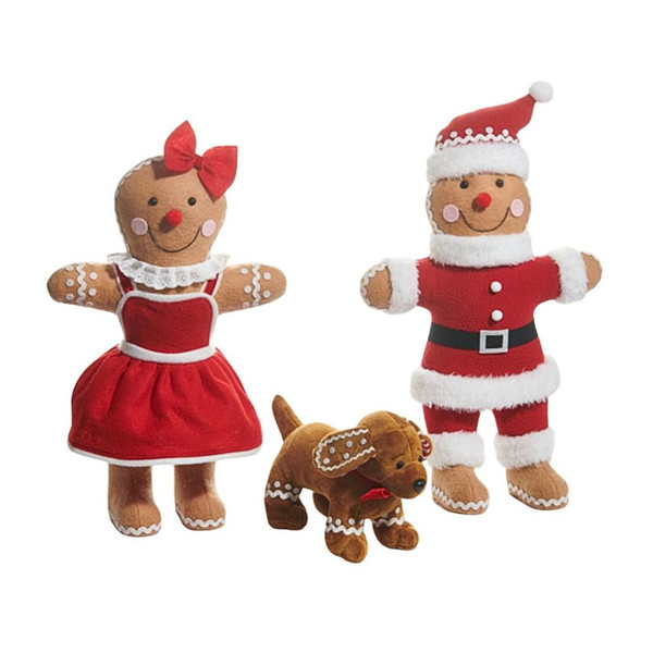 Gingerbread Family with Dog