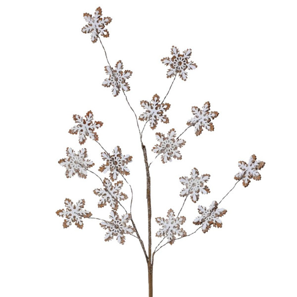 32 Inch Gingerbread Snowflake Spray