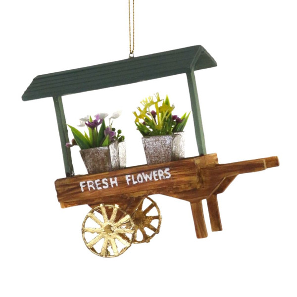 Cody Foster Flower Market Cart Ornament