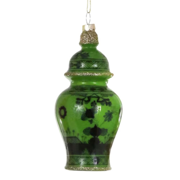 Cody Foster Gilded Green Urn Ornament