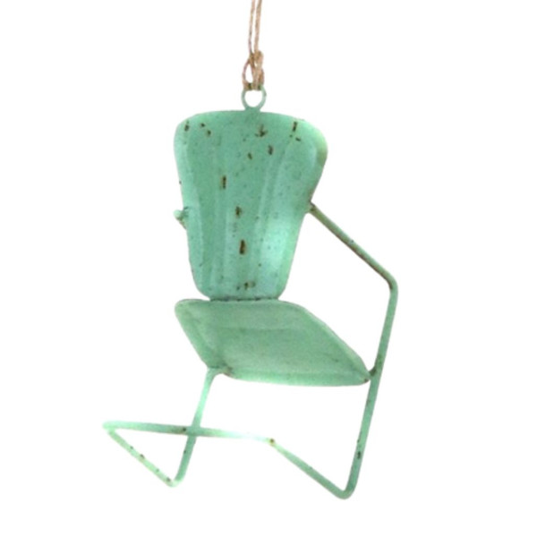 Cody Foster Vintage Scalloped Lawn Chair Ornament – Green
