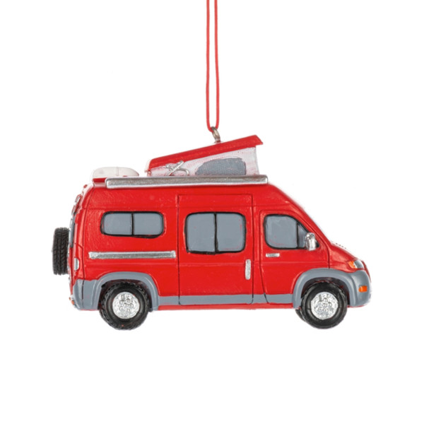 Red Camper Van Ornament