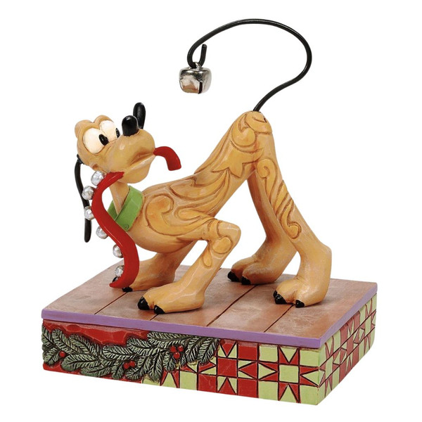 Jim Shore - Disney Traditions - Pluto With Christmas Bell On Tail