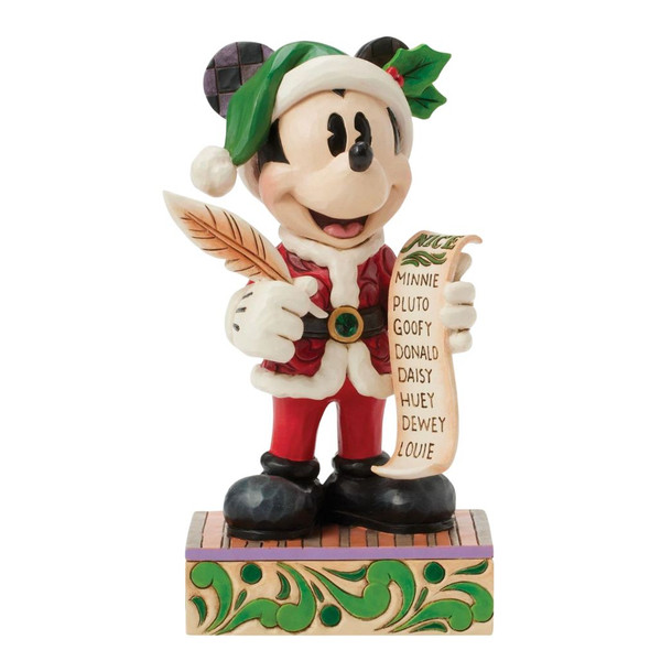 Jim Shore - Disney Traditions - Santa Mickey with Nice List Figurine