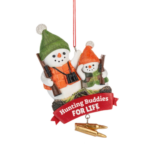Snowman Hunting Buddies for Life Ornament