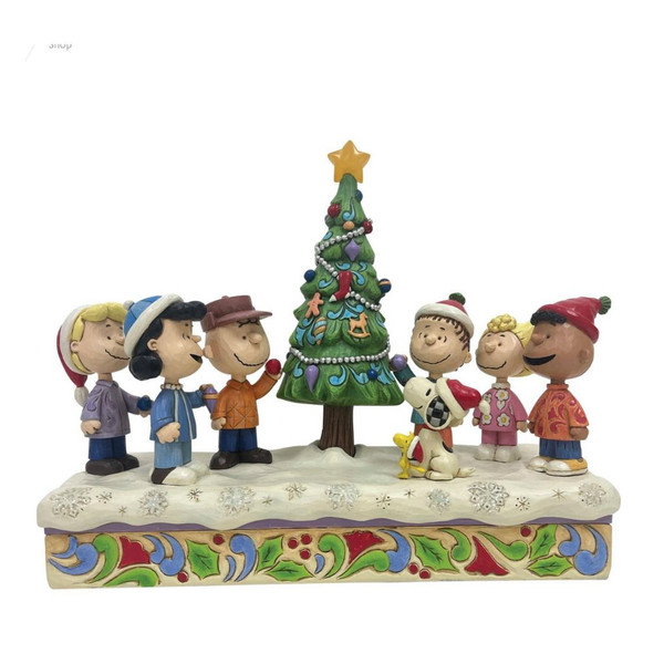 Jim Shore - Peanuts - Charlie Brown and Friends Decorating Tree Figurine