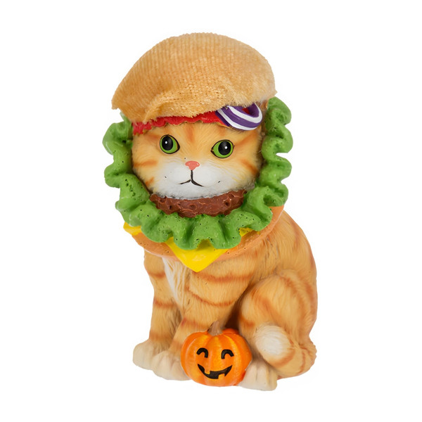 Burger Cat Halloween Figurine