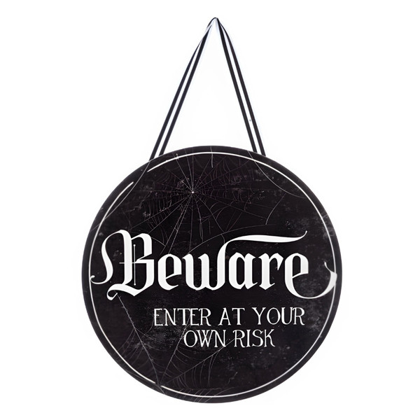 Halloween Beware Wall Sign