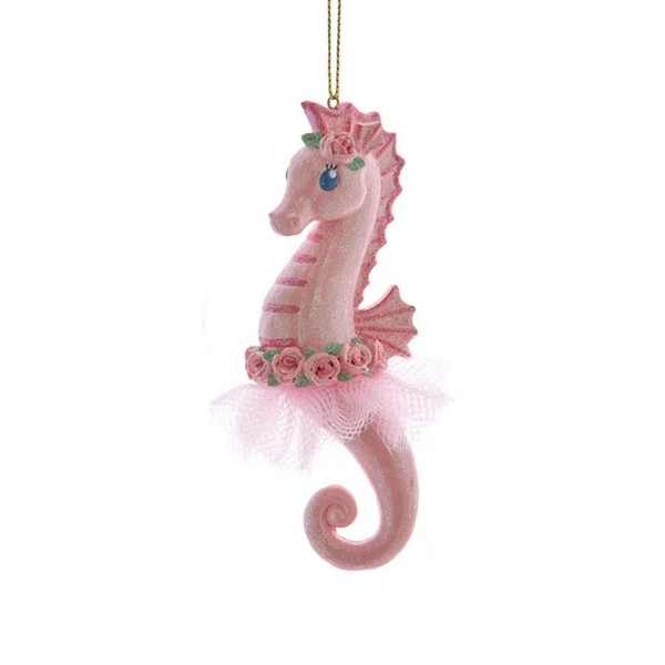 Pink Ballerina Seahorse Ornament