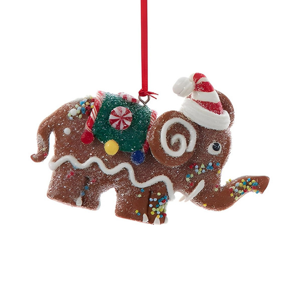Gingerbread Elephant Ornament