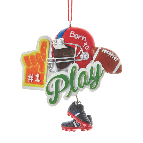 Born to Play Football Ornament