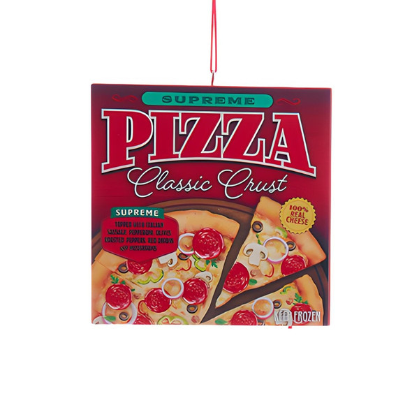 Frozen Supreme Pizza Box Ornament