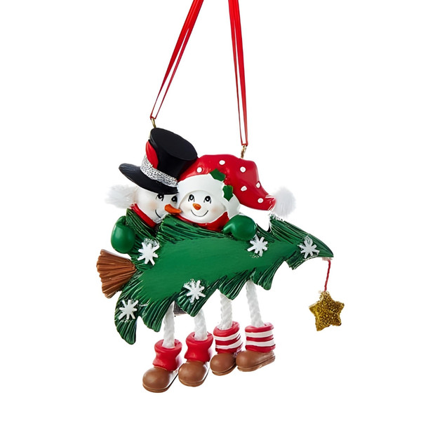 Personalized Snowman Couple Tree Ornament