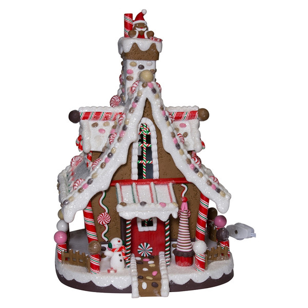 Lighted Christmas Gingerbread House Table Piece