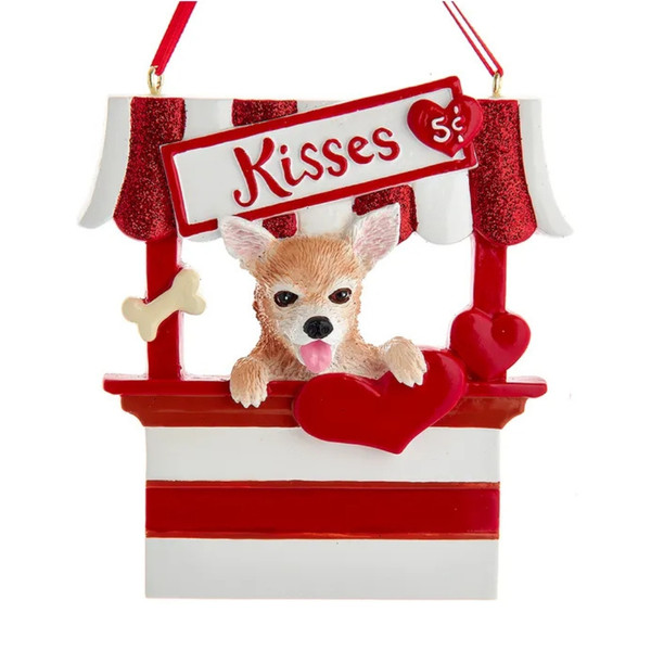 Chihuahua Kissing Booth Personalized Ornament