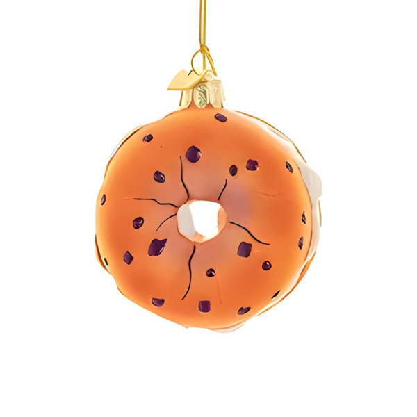 Onion Bagel Glass Ornament