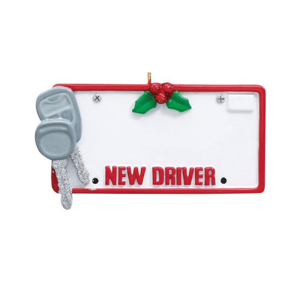 Personalized New Driver License Plate Ornament