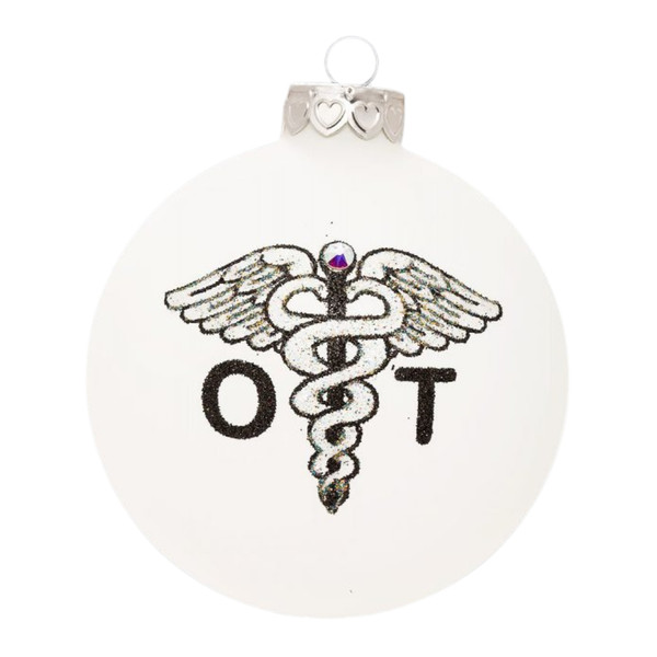Heart Gifts Occupational Therapist Glass Ornament