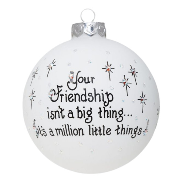 Heart Gifts Friend Million Glass Ornament