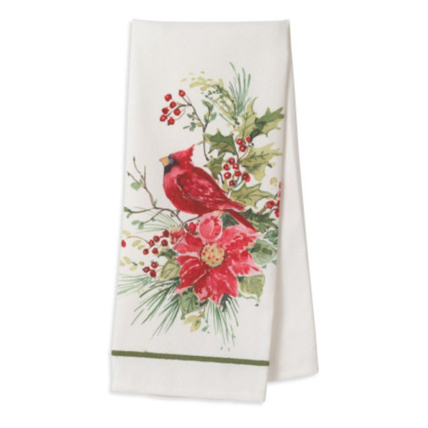 Holiday Cardinal Tea Towel