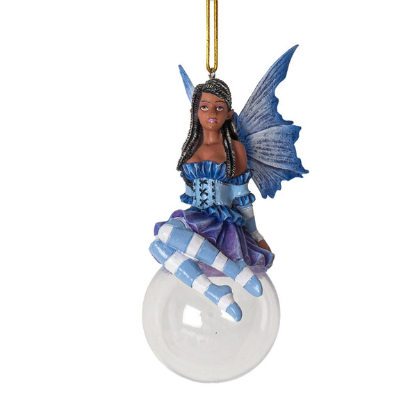 Violet Bubble Rider Fairy Ornament