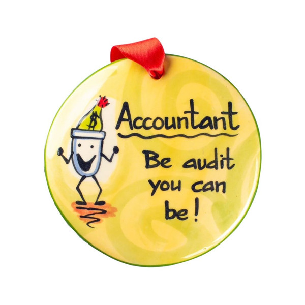 Nola Watkins Accountant Hand Painted Ornament