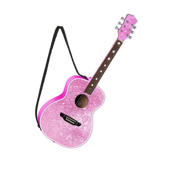 Pink Glitter Guitar Ornament