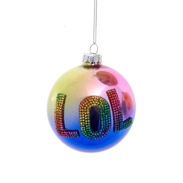 Glass LOL Rhinestone Ornament