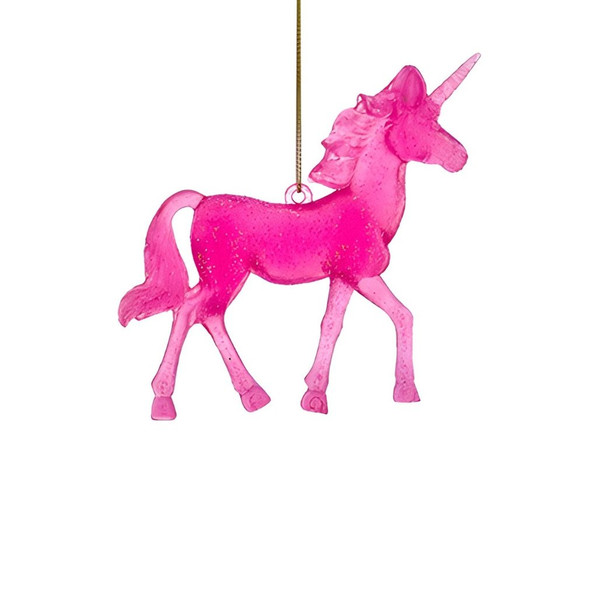 Pink Glow-in-the-Dark Unicorn Ornament