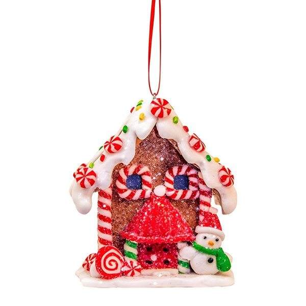 Snowman Gingerbread House Ornament
