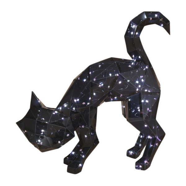 Lighted Holographic Halloween Cat