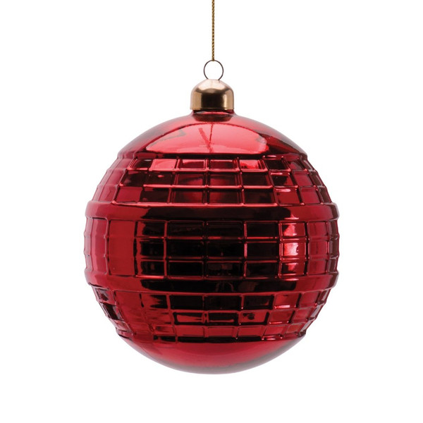 Large Red Glass Ball Ornament