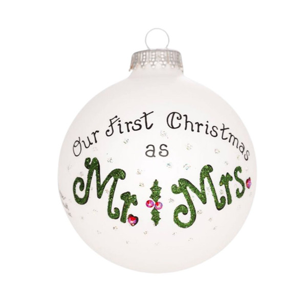 Heart Gifts by Teresa Mr. & Mrs. First Christmas Ornament