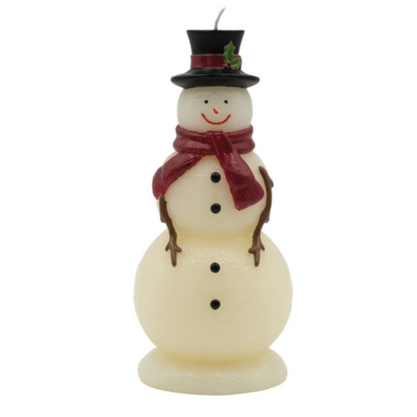 Unscented Snowman Candle – Classic Holiday Shape | 6 Inches
