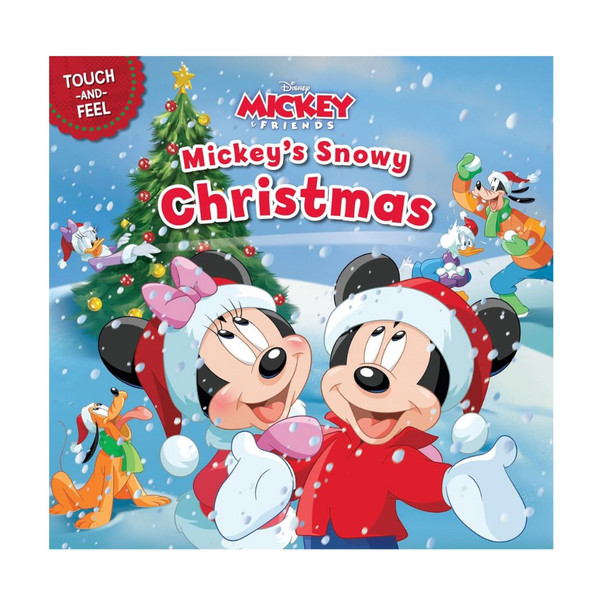 Disney Mickey & Friends - Mickey’s Snowy Christmas Touch-and-Feel Book | 7 x 7 Inch