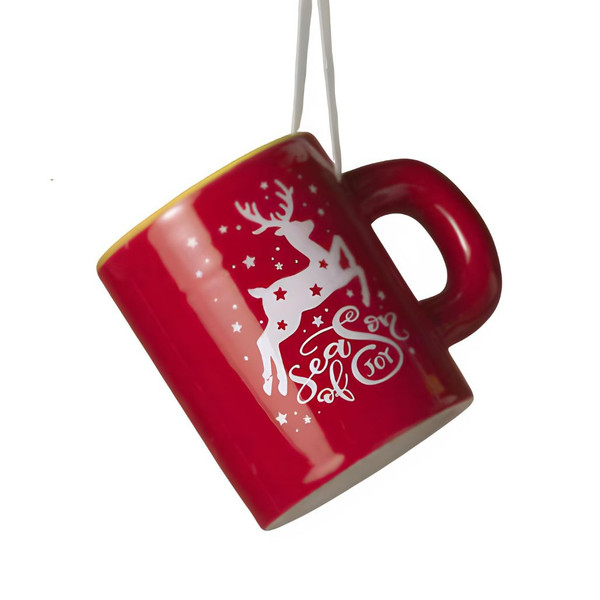 Holiday Red Mug Ornament | 3 Inch