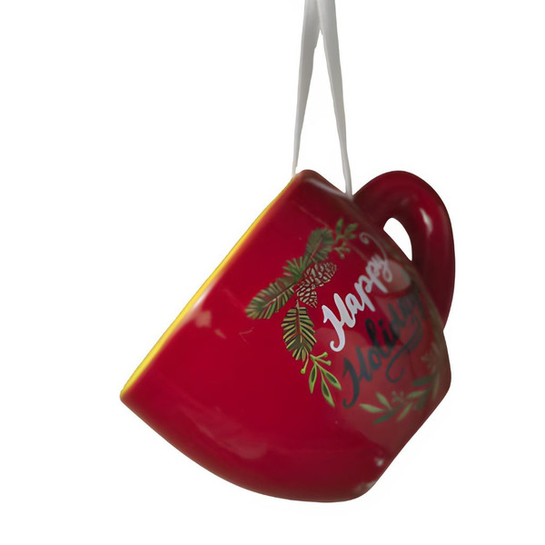 Holiday Red Teacup Ornament | 3 Inch